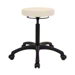 Swivel stool standard with comfort padding and roles