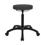 Swivel stool standard with comfort padding and roles