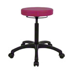 Swivel stool standard with comfort padding and roles