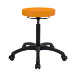 Swivel stool standard with comfort padding and roles
