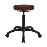 Swivel stool standard with comfort padding and roles