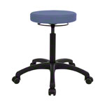 Swivel stool standard with comfort padding and roles