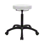 Swivel stool standard with comfort padding and roles