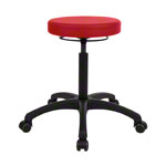Swivel stool standard with comfort padding and roles