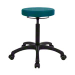 Swivel stool standard with comfort padding and roles
