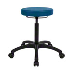 Swivel stool standard with comfort padding and roles
