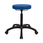 Swivel stool standard with comfort padding and roles