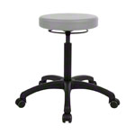 Swivel stool standard with comfort padding and roles