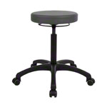 Swivel stool standard with comfort padding and roles