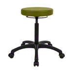 Swivel stool standard with comfort padding and roles
