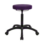 Swivel stool standard with comfort padding and roles