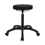 Swivel stool standard with comfort padding and roles