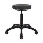 Swivel stool standard with comfort padding and roles