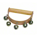 Tambourine made of leather, 5 bells