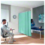 Telescopic sight protection 210 cm with curtain 175 cm