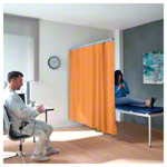 Telescopic sight protection 210 cm with curtain 175 cm