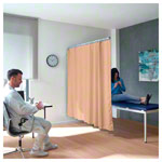 Telescopic sight protection 210 cm with curtain 175 cm