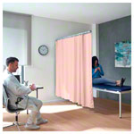 Telescopic sight protection 210 cm with curtain 175 cm