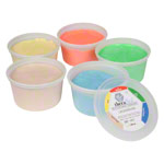 Theraflex therapy kneading mass, 450g, 1x each super soft, soft, medium, strong, super strong