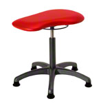 Therapy stool with cushion, standard with glides
