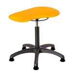 Therapy stool with cushion, standard with glides