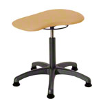 Therapy stool with cushion, standard with glides