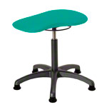 Therapy stool with cushion, standard with glides