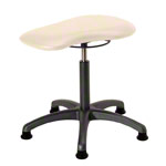 Therapy stool with cushion, standard with glides