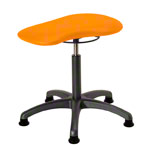 Therapy stool with cushion, standard with glides