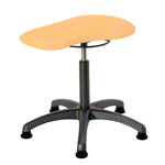Therapy stool with cushion, standard with glides