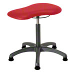 Therapy stool with cushion, standard with glides