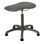 Therapy stool with cushion, standard with glides