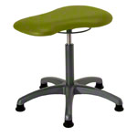 Therapy stool with cushion, standard with glides