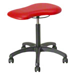 Therapy stool with cushions, standard with wheels