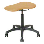 Therapy stool with cushions, standard with wheels