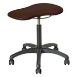 Therapy stool with cushions, standard with wheels
