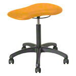 Therapy stool with cushions, standard with wheels
