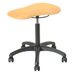 Therapy stool with cushions, standard with wheels