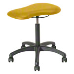 Therapy stool with cushions, standard with wheels