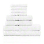 Towel set 8 pcs., 4 pieces 30x30 cm  2 pieces 140x70 cm and 2 pieces 100x50 cm