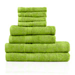 Towel set 8 pcs., 4 pieces 30x30 cm  2 pieces 140x70 cm and 2 pieces 100x50 cm