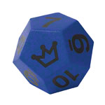 VOLLEY foam learning cube with elephant skin, 12 faces, with numbers