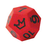 VOLLEY foam learning cube with elephant skin, 12 faces, with numbers