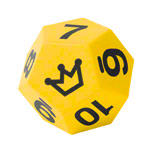 VOLLEY foam learning cube with elephant skin, 12 faces, with numbers