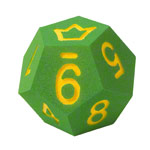 VOLLEY foam learning cube, with numbers, 12 faces