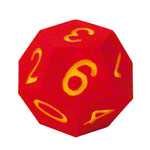 VOLLEY foam learning cube, with numbers, 12 faces