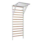 Wall bar set, 2-pieces, wall bar metal / wood incl. loop grid