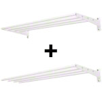 Wall bracket with 4 braces incl. extension module, 50x250 cm