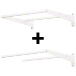 Wall mount Set, 2 bars, basic- and expansion module, 7-part, 65 cm