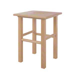 Wooden stool made of hardwood, LxW 35x35 cm
